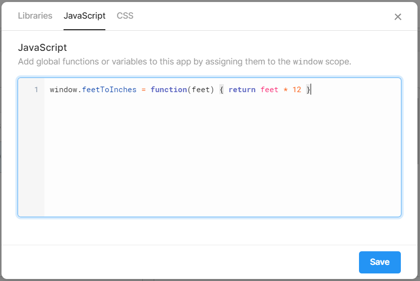 How to write and use a JS function that accepts input parameters 