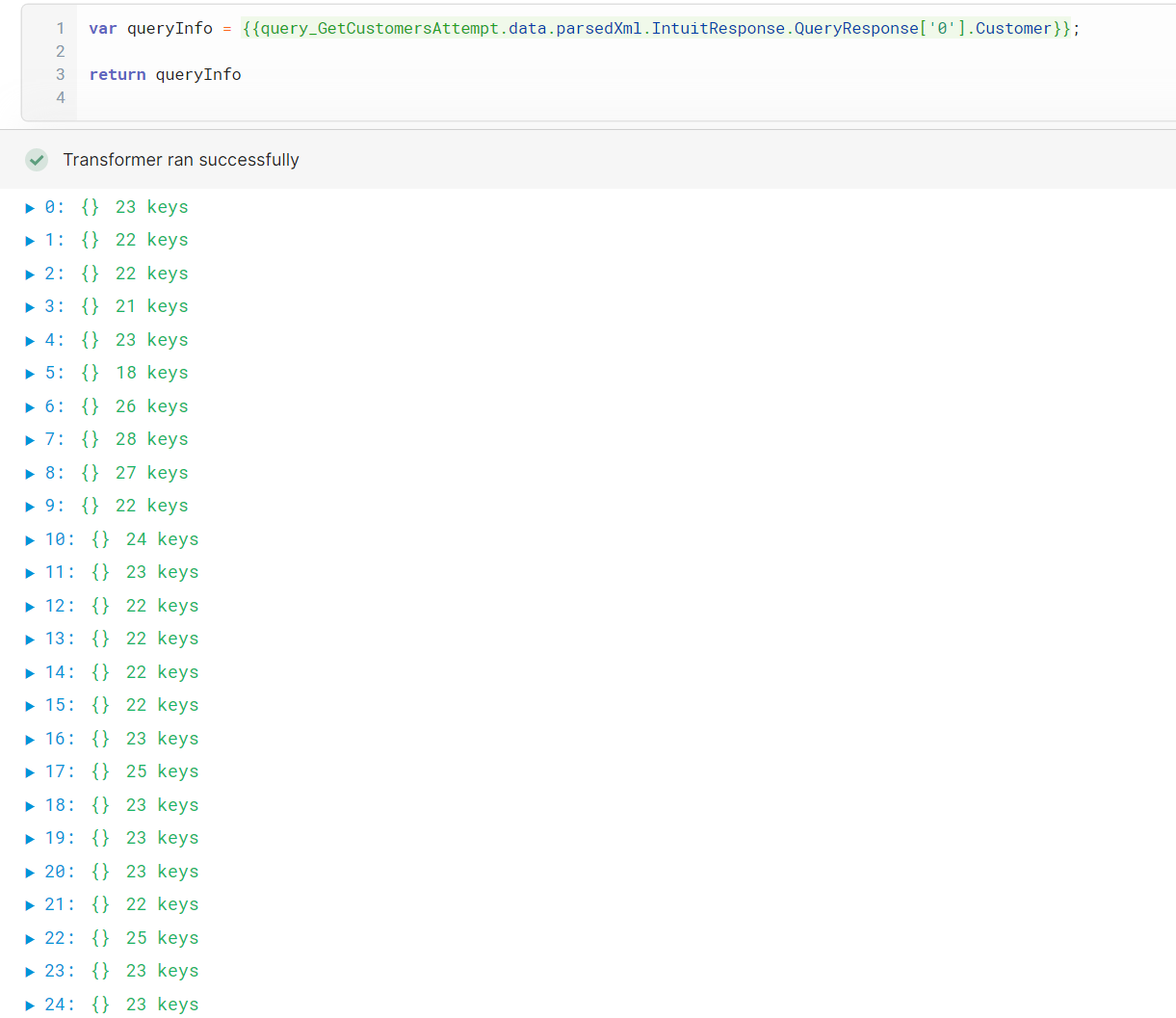 For each value in an array of an API response create a new row in