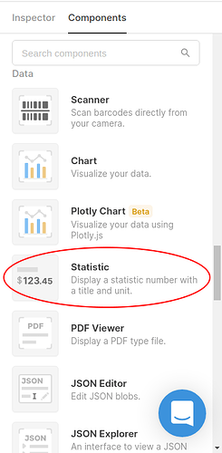 new statistic component