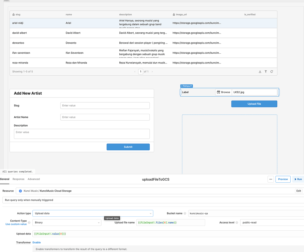 I Can t Upload File To Google Cloud Storage GCS App Building Retool Forum