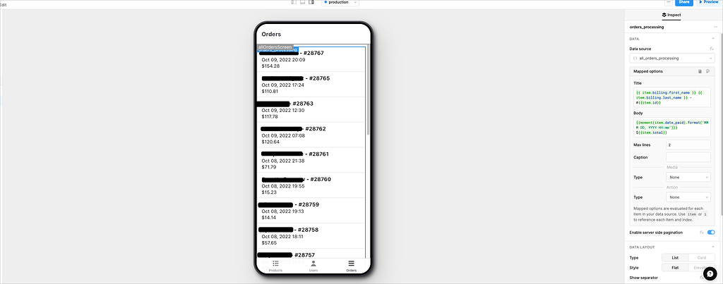 Retool Mobile Beta - Use {{item}} data in event handler - 💬 App ...
