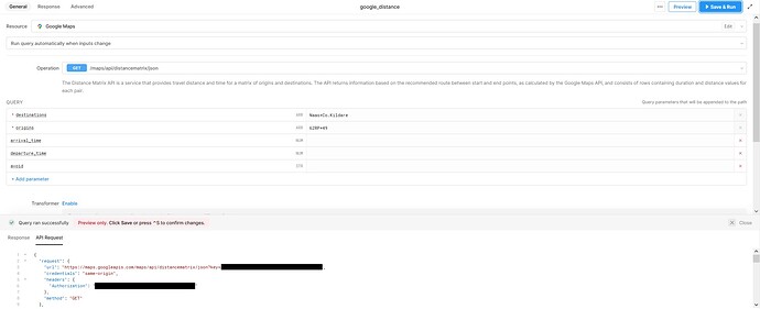 google_distancematrixAPI