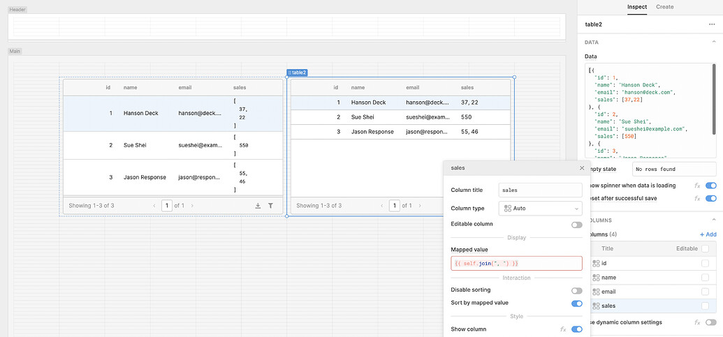 Formatting array in table - 💬 App Building - Retool Forum