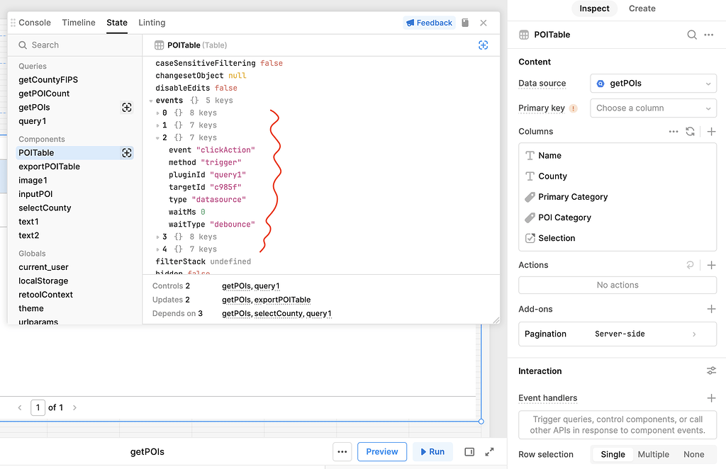 Remove events from the code - 💬 App Building - Retool Forum