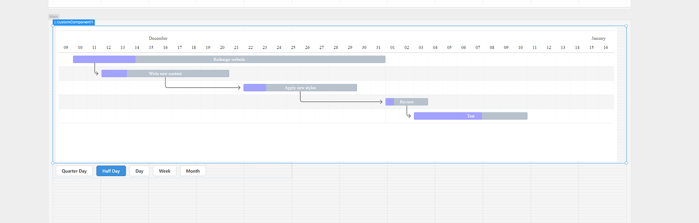 Is it possible to make an interactive GANTT Chart from a custom ...