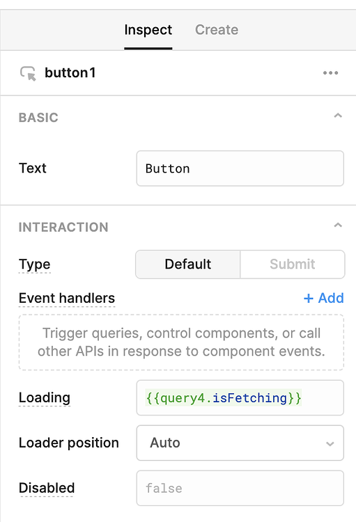 Set Button's loading property - 💬 App Building - Retool Forum