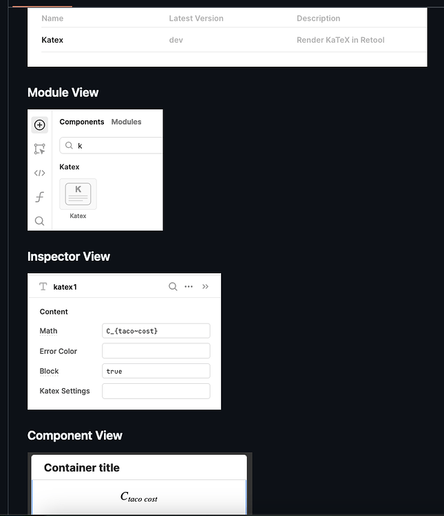 Custom Component Library - KaTeX - 💬 App Building - Retool Forum