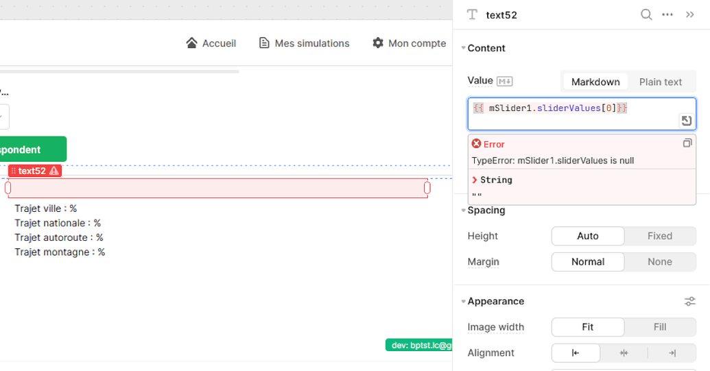 Trouble getting values from custom component to be usable elsewhere in ...