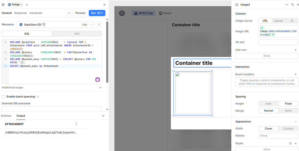 SQL VarBinary Image not loading - 💬 App Building - Retool Forum