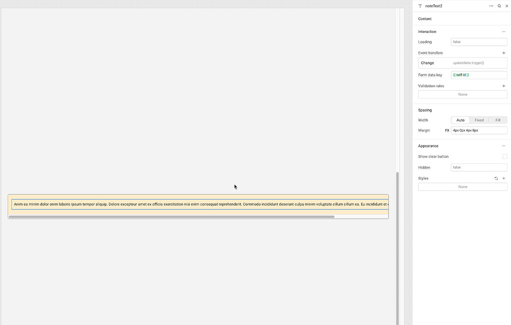 Width / Overflow issues with "Editable Text" component - 💬 App Building ...