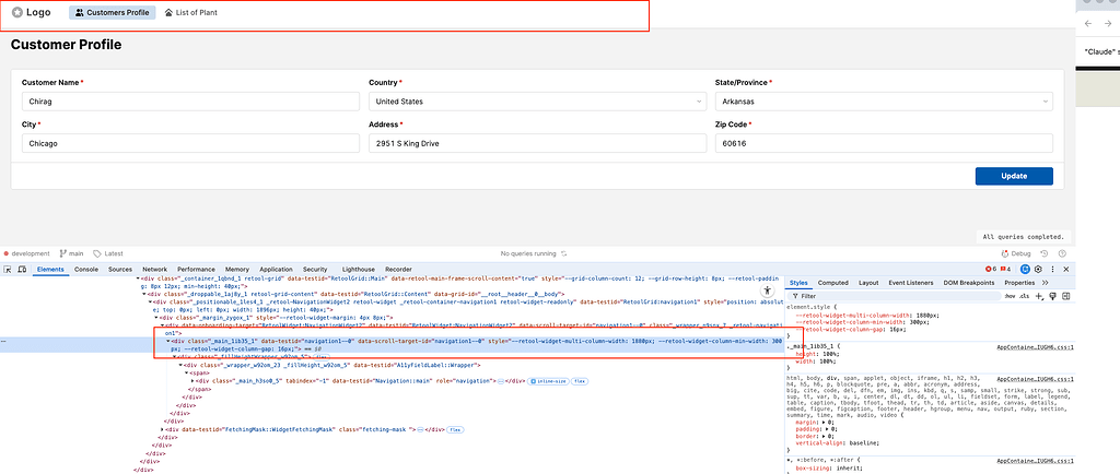 CSS bug in header component - 💬 App Building - Retool Forum