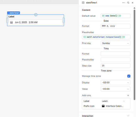 Datetime Component