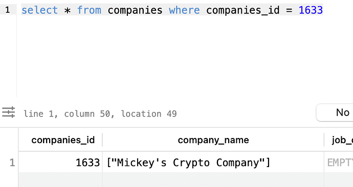 1 select  from companies where companies_id = 1633