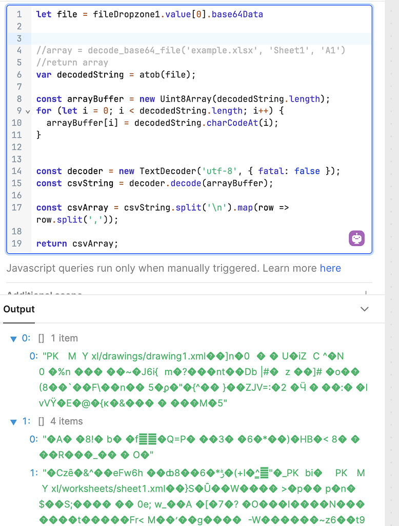 Base64 decoding for non-ascii characters - 💬 App Building - Retool Forum