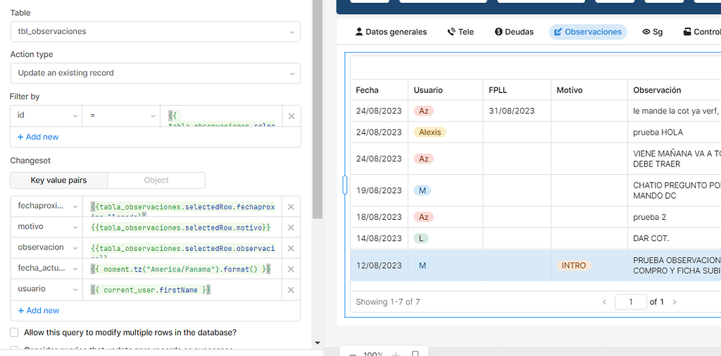 Issues updating record from a table - 💬 Queries and Resources - Retool ...