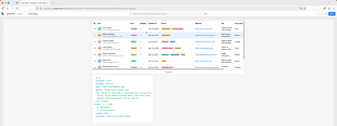 State value showing the wrong row in Firefox