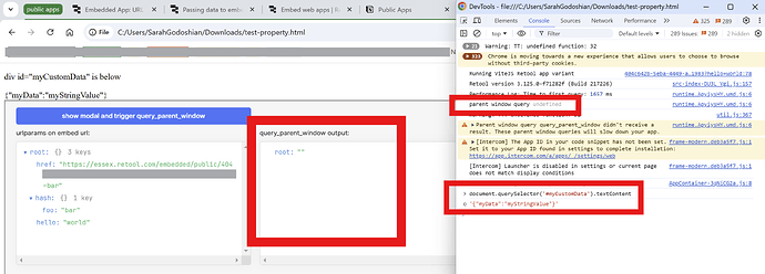 parent-window-query-not-returning-data