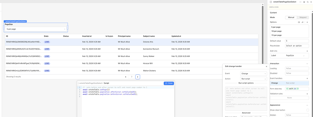 How to change page number in Table pagination component - 💬 App ...