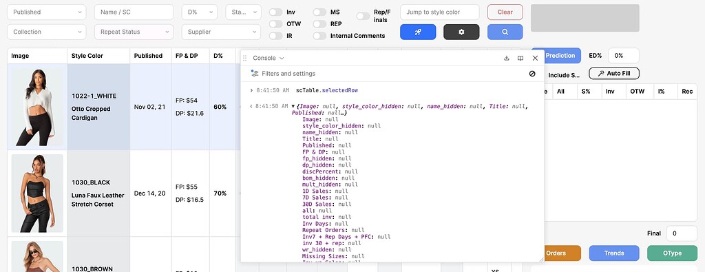 Table SelectedRow is not working - 💬 App Building - Retool Forum