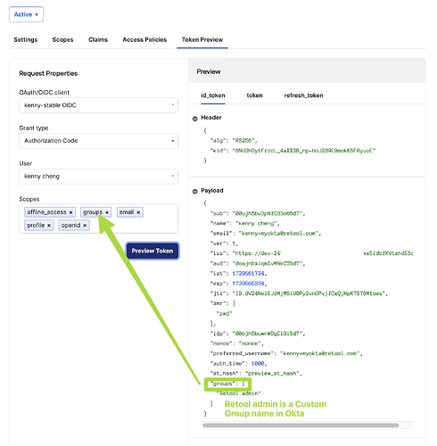 5-Test Token in Okta