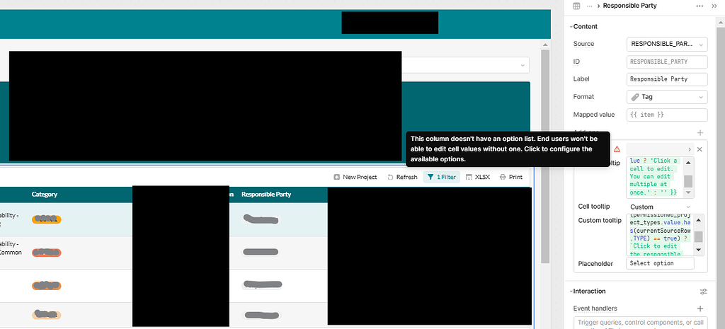 Issues with Dynamic Data Source for Editable Tag Column Options List ...