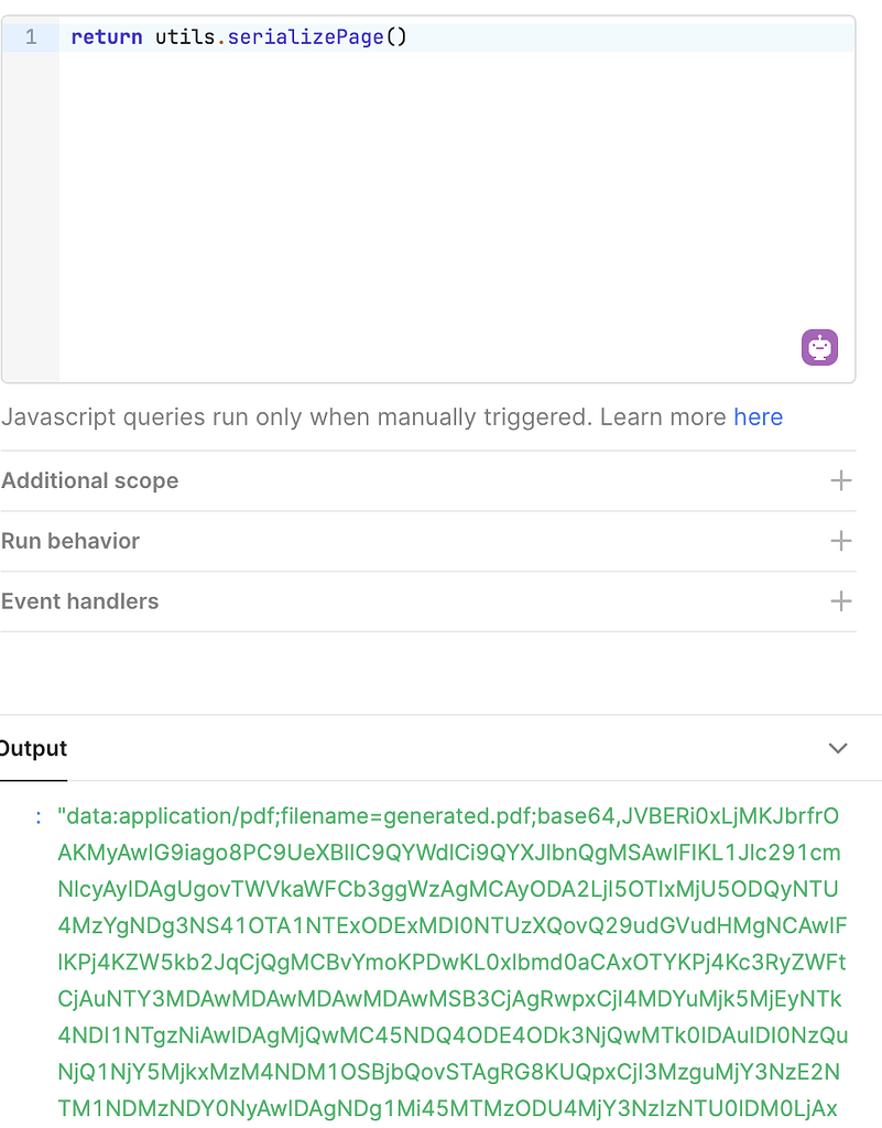 utils.serializePage returning an object - 💬 Feature Requests - Retool Forum