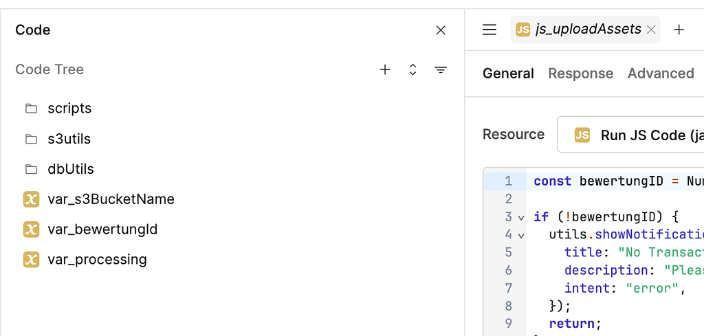 Code not visible in code tree in module? - 💬 App Building - Retool Forum