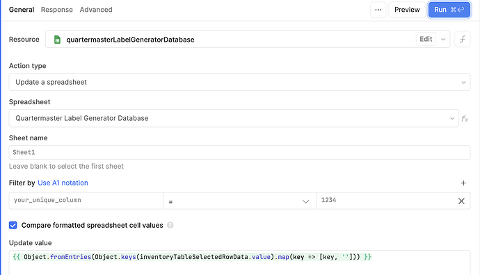 Triggering Google Sheet resource from javascript query - 💬 Queries and ...