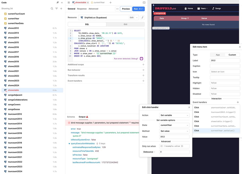 Help me with this query with a reference to variables - 💬 App Building ...