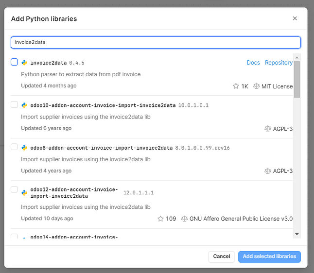 Using invoice2data python module in workflow - 💬 Feature Requests ...