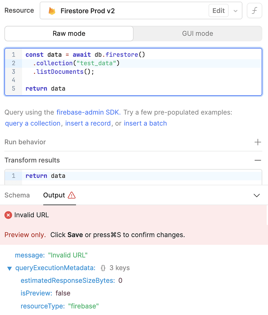 Firestore query bug - 💬 Queries and Resources - Retool Forum