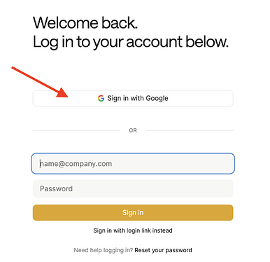 Sign in with Google button