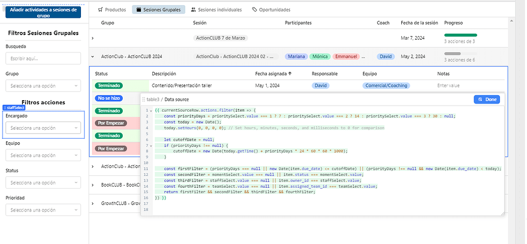 How to filter table in expandable rows - 💬 App Building - Retool Forum