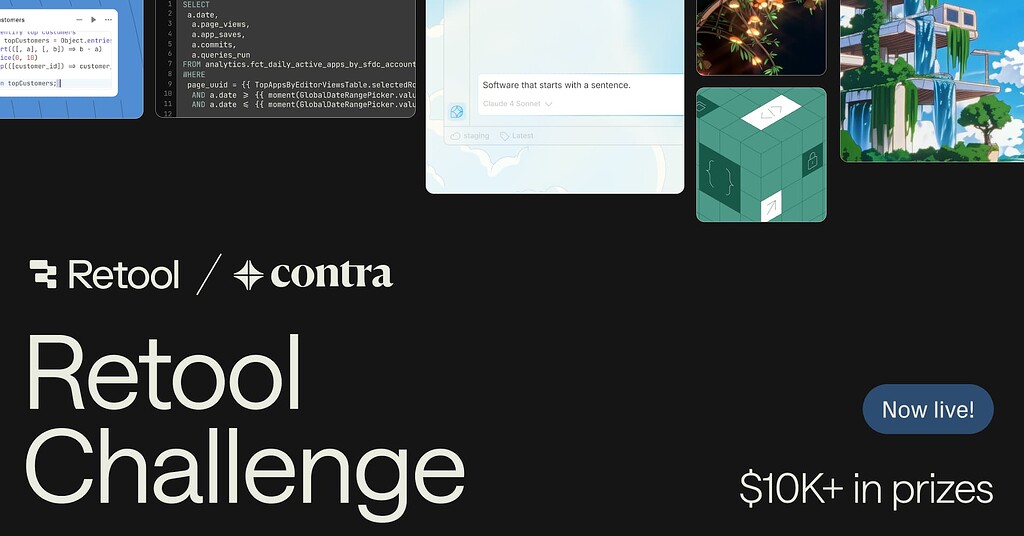 Retool x Contra Hackathon is LIVE! - 🤗 Community Happenings - Retool Forum