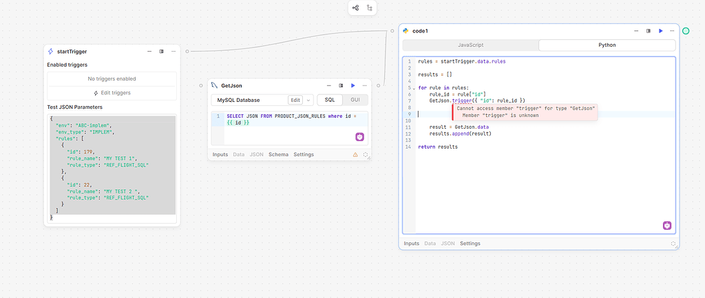 Loop an SQL query on each identifier in the JSON array - 💬 Workflows ...