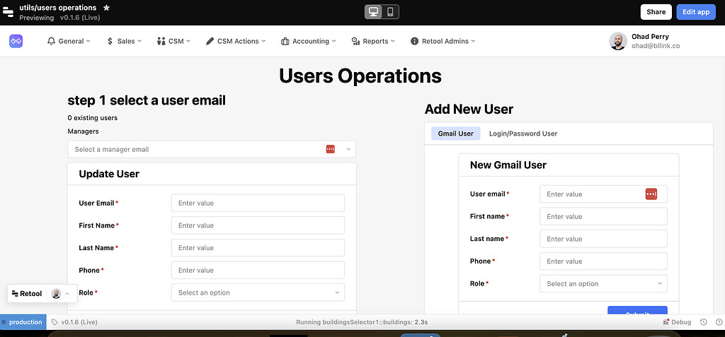 Edit an app is empty! - 💬 App Building - Retool Forum