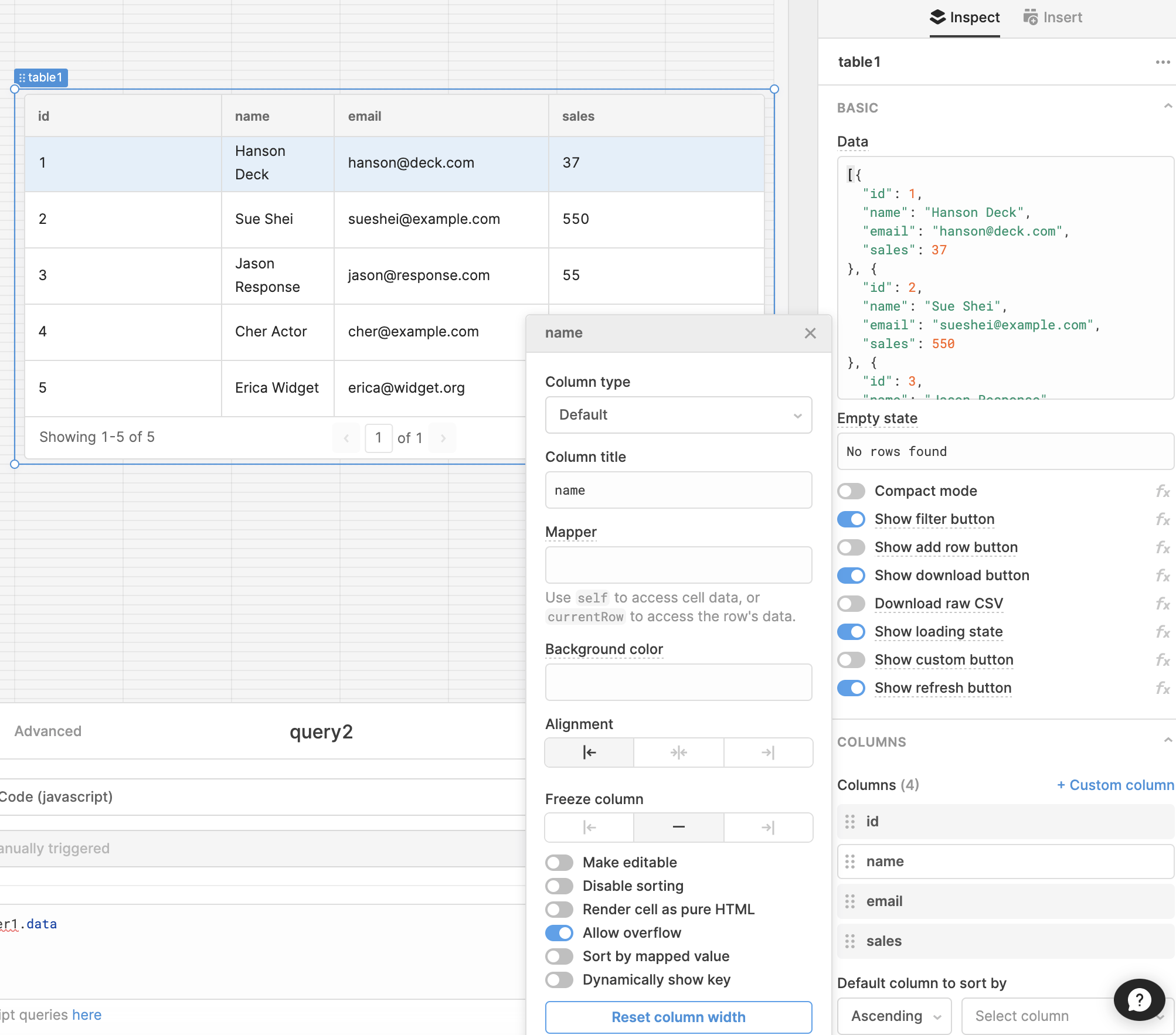 Table Column Width App Building Retool Forum