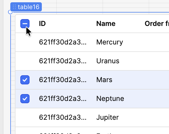 Clear multiple selected rows in table with javascript - 💬 App Building ...