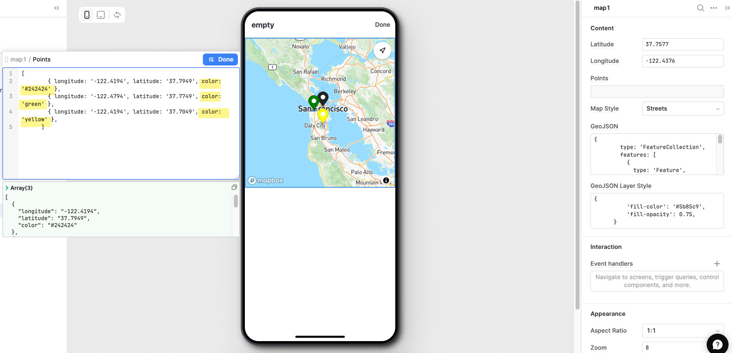 [BUG] Map component not rendering points correctly on desktop - 💬 App ...