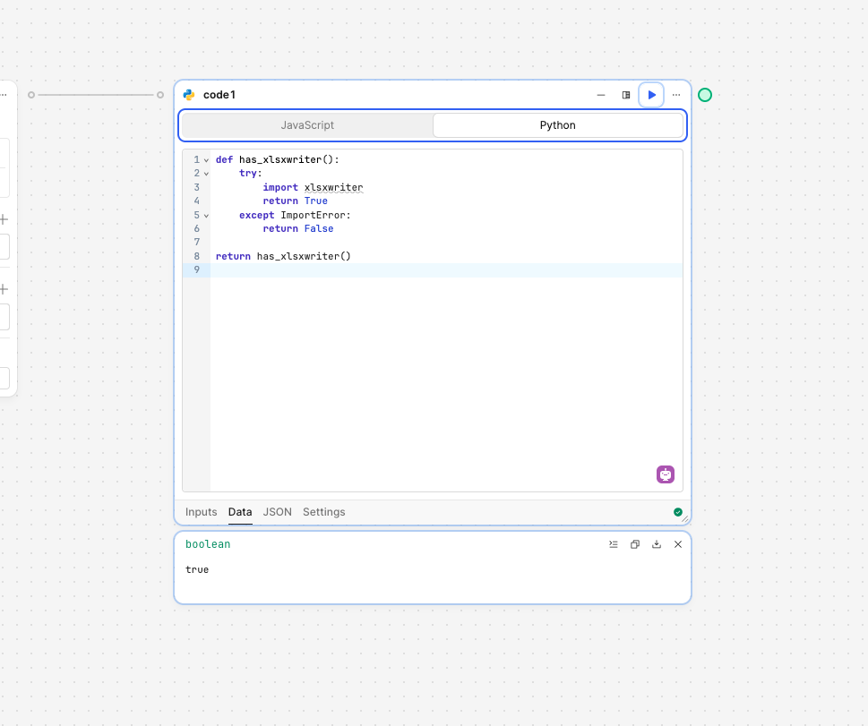Support for XlsxWriter in Python execution blocks - 💬 Workflows ...